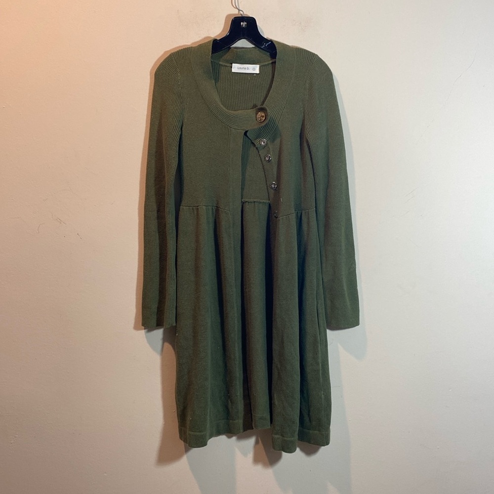 Vintage Laurie b. Avocado Green Sweater Coat